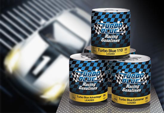 turbo blue fuel on a pedestal